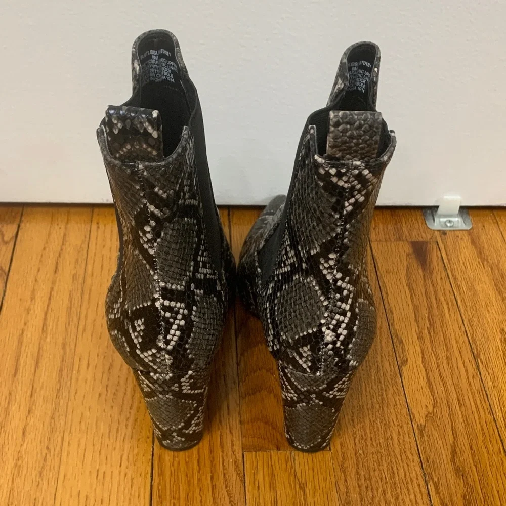Steve Madden Snakeskin Heeled Boots - Picture 4 of 5